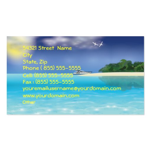 Marine Yachting Business Card Business Card (back side)
