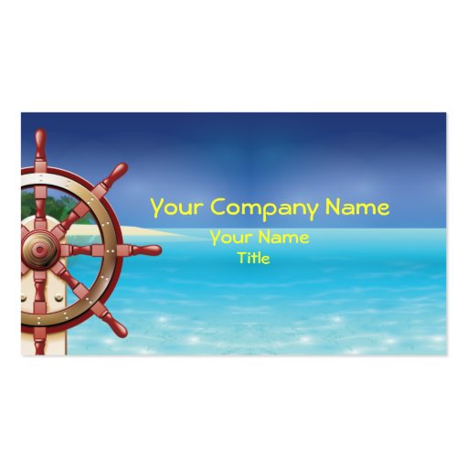 Marine Yachting Business Card Business Card (front side)