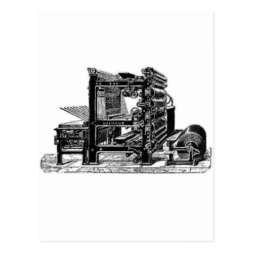 Marinoni Rotary Printing Press Postcard Zazzle