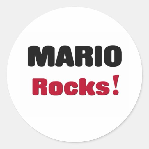 Mario Rocks Round Sticker