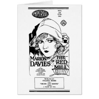 Marion Davies Red Mill 1927 advertisement Card card