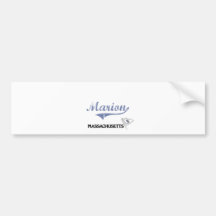 Marion Massachusetts City Classic Bumper Stickers