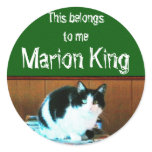 Marion the Cat Personalized Sticker