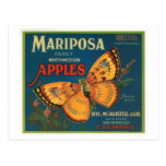 Mariposa Brand Apples Vintage Crate Label - Butter Postcard