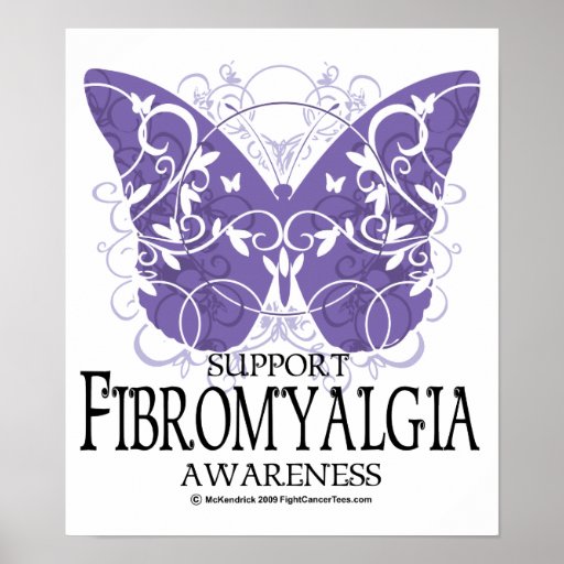 Mariposa del Fibromyalgia Posters