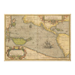 Maris Pacifici by Abraham Ortelius 1589 Gallery Wrap Canvas