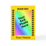 Marital Arts Black Belt Photo Mat Card