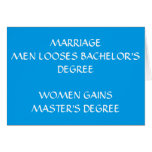 MARITAL HUMOR ON ***YOUR WEDDING DAY*** CARD