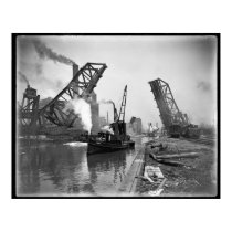 MARITIME INDUSTRIAL STEAM-AGE CHICAGO c. 1890 Print