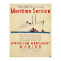 Maritime Service - Large Ship with Tugboats - WPA posters by lc_wpa Maritime Service - Large Ship with Tugboats - WPA posters