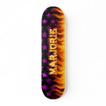 Marjorie skateboard fire and flames design