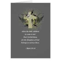 MARK 10:14 Bible Verse Greeting Card