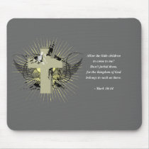 MARK 10:14 Bible Verse Mouse Pad