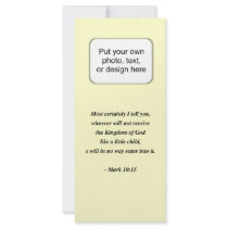 MARK 10:15 PERSONALIZED RACK CARD