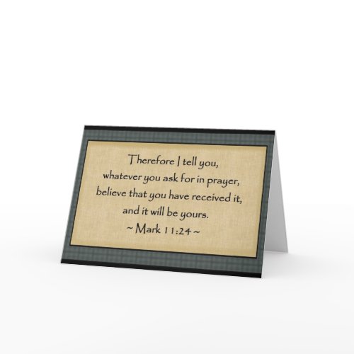 Mark 11:24: Greeting Cards card