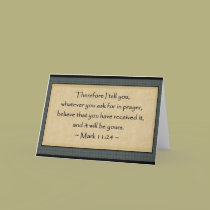 Mark 11:24: Greeting Cards cards
