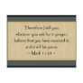 Mark 11:24: Postcard