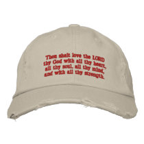 Mark 12:30 - Thou shalt love the LORD thy God Embroidered Baseball Cap