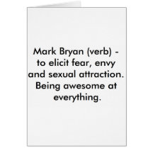 Mark Bryan Verb Greeting Card