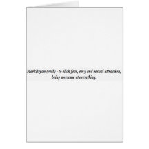 Mark Bryan (Verb) Greeting Cards