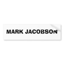 MARK JACOBSON bumper stickers by markjacobson MARK JACOBSON bumper stickers