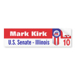 Mark Kirk U.S. Senate Illinois bumper stickers