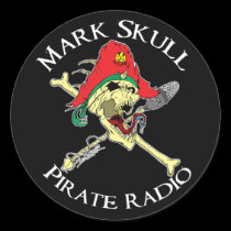 Mark Skull Pirate Radio Sticker stickers