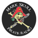 Mark Skull Pirate Radio Sticker