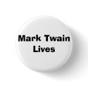 Mark Twain Lives - Customized buttons by momo034 Mark Twain Lives - Customized buttons