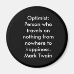 Mark Twain Optimist Quote Magnet