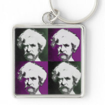 Mark Twain Pop Art keychain