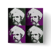 Mark Twain Pop Art pin