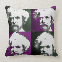 Mark Twain Pop Art throw pillow pillows