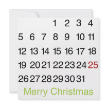Mark Your Calendars Christmas Flat Card Invite