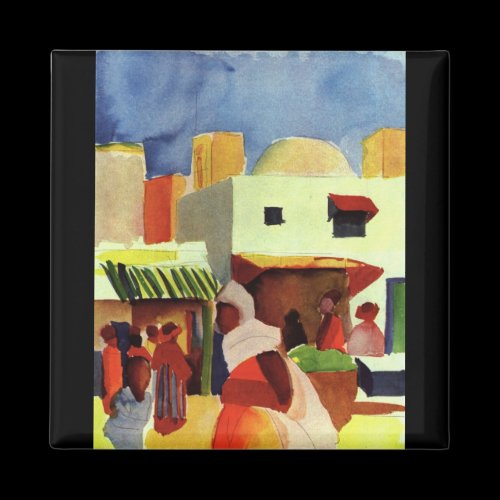 Market in Algier by August Macke Magnet