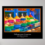 Market in Marrakech - Mélange pour Couscous Print