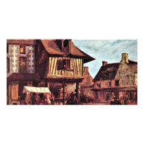 Market In Normandy By Rousseau Théodore Photo Greeting Card
