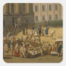 Market in the Alter Markt, Potsdam, 1772 Square Sticker