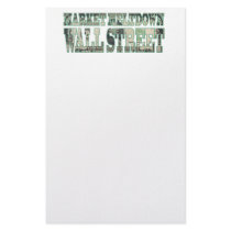 Market Meltdown Wall Street Stationery Design