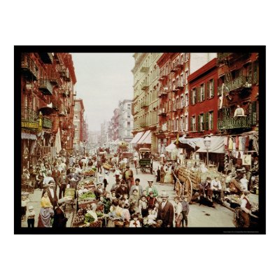Market Mulberry St. New York City 1900 Posters by lc_vintagephotos