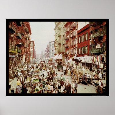 Market Mulberry St. New York City 1900 Posters