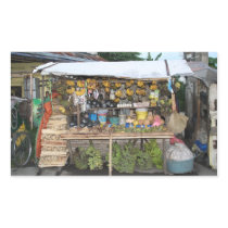 Market stall rectangle sticker