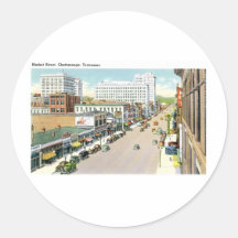 Market Street, Chattanooga, Tennessee (2) Round Sticker