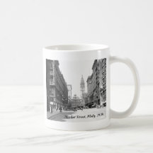 Market Street, Philly, 1910s Coffee Mug