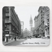 Market Street, Philly, 1910s Mousepads