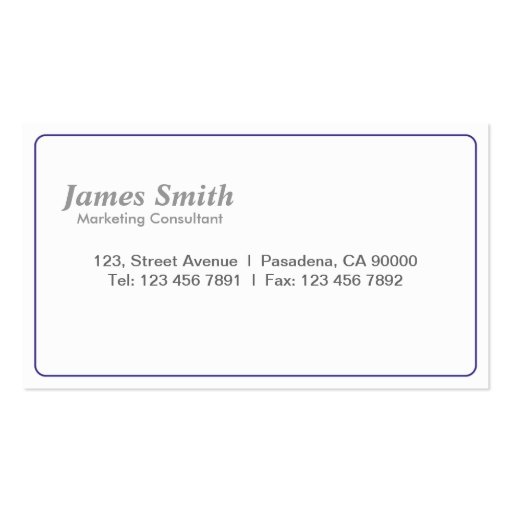 Marketing Consultant - business card (back side)