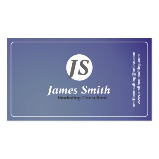 Marketing Consultant - business card (front side)