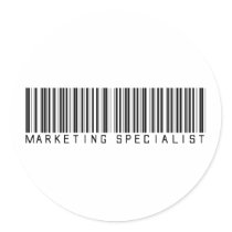 Marketing Specialist Bar Code stickers by NotWorking Marketing Specialist Bar Code stickers