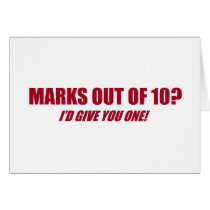 Marks out of 10 cards