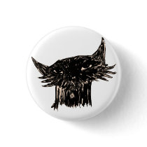 Marley Fish Cartoon Head Pinback Buttons